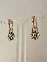 Load image into Gallery viewer, Golden Splat Blossom Hoops