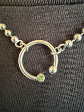 Load image into Gallery viewer, Peridot Barbell Portal Necklace