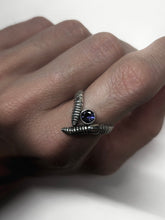 Load image into Gallery viewer, Chevron Gem Worm Ring