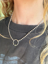 Load image into Gallery viewer, Peridot Barbell Portal Necklace
