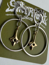 Load image into Gallery viewer, Starry Eyed Mixed Metal Hoops
