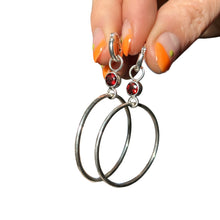 Load image into Gallery viewer, Garnet Hoops
