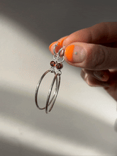 Load image into Gallery viewer, Garnet Hoops
