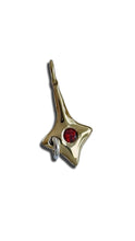 Load image into Gallery viewer, Garnet &amp; Brass Strange Gossip Charm
